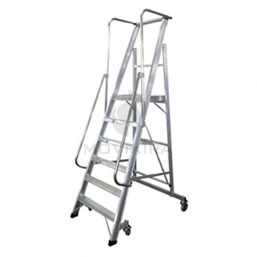 Escadote com Corrimão e Rodas