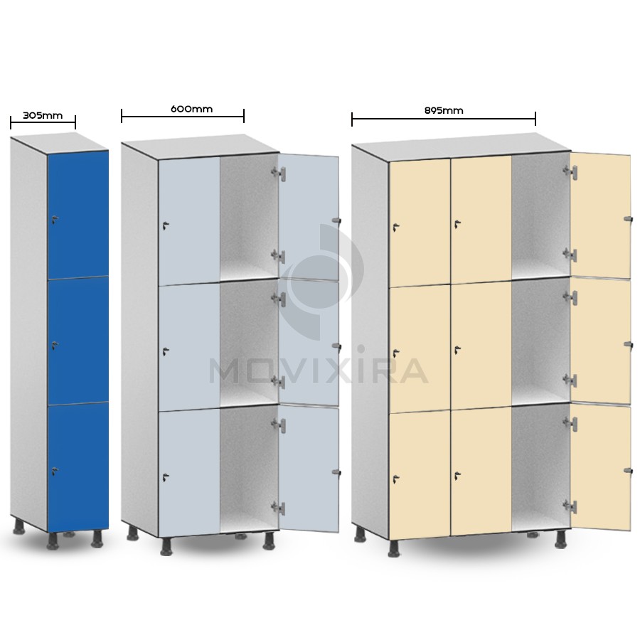 Armário Vestiário 100% Fenólico 3-6-9 Cacifos