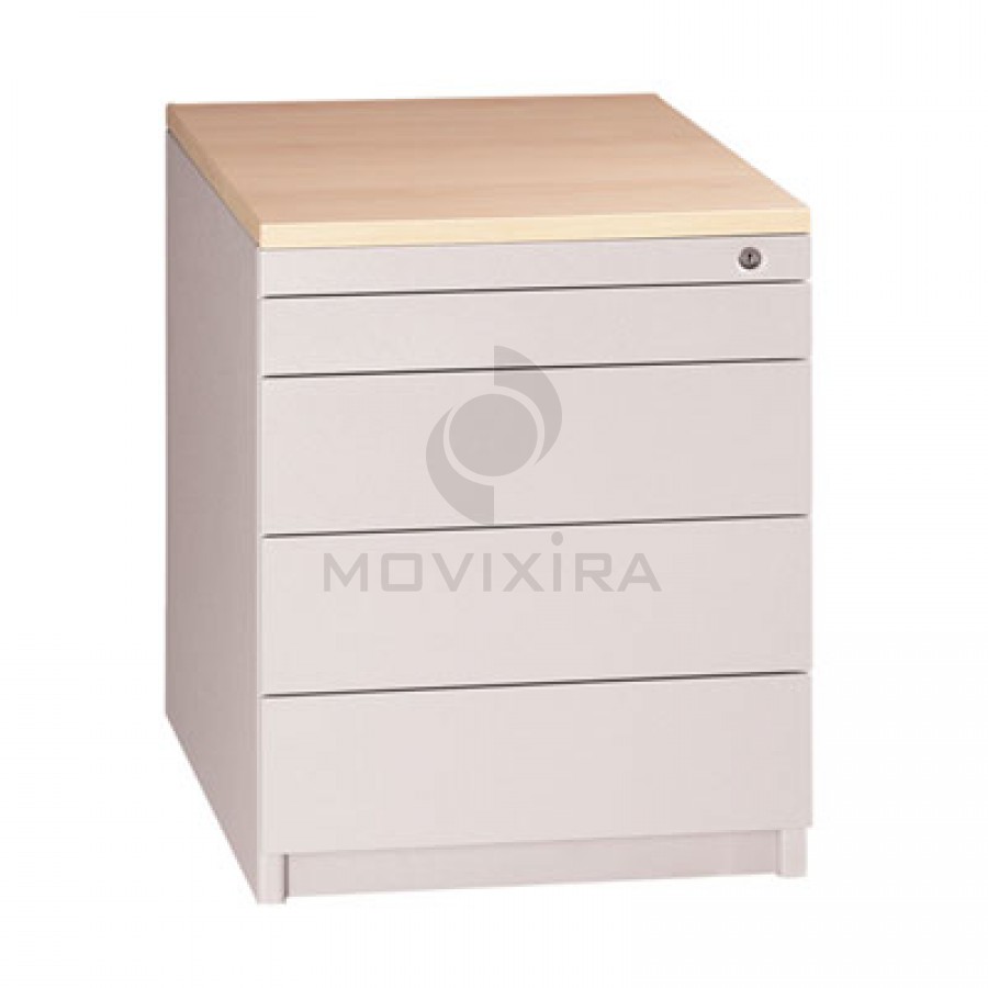 Bloco de 4 Gavetas Metálico com Tampo