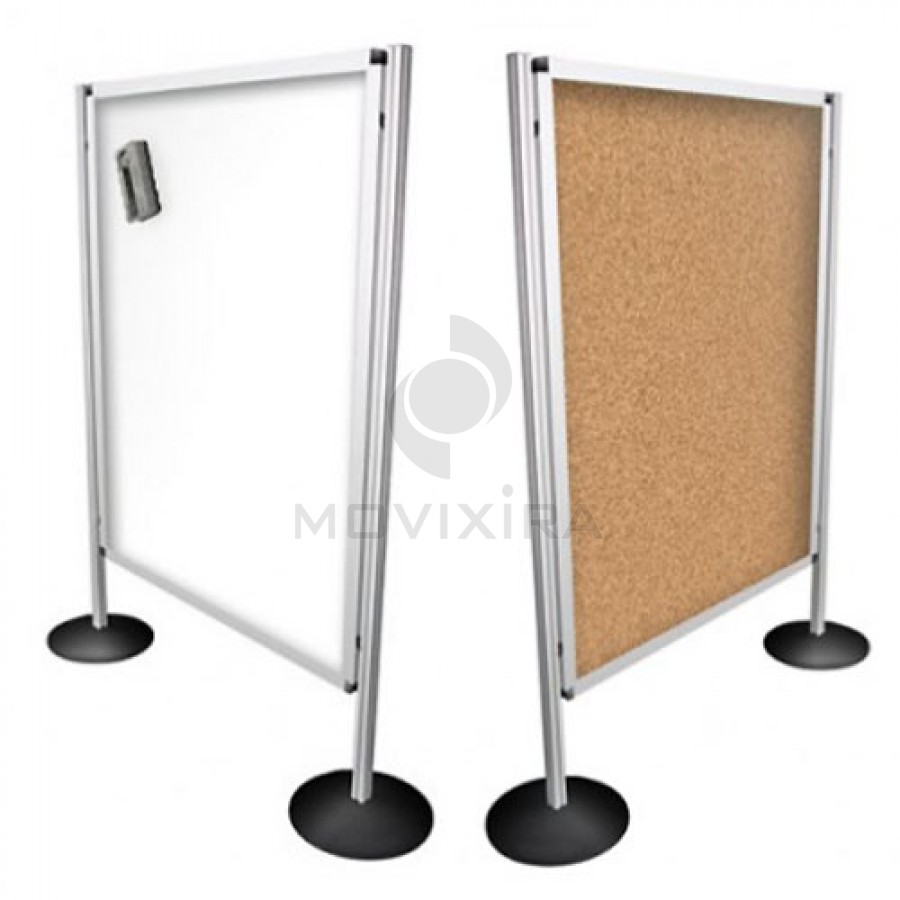 Biombo de Dupla Face em Cerâmica e Cortiça