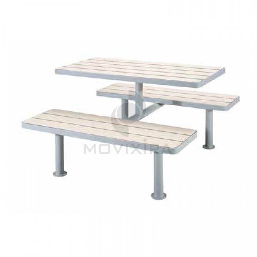 Mesa com Bancos Incorporados