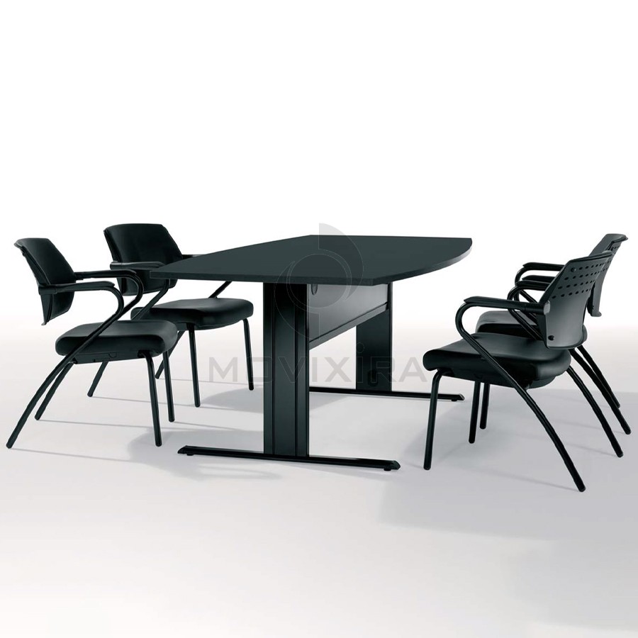 Mesa de Reunião Semi Oval Light