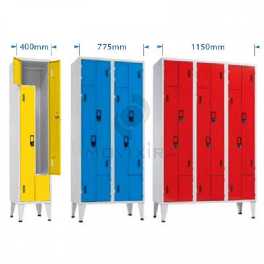 ARMÁRIOS VESTIÁRIOS PORTAS EM L (1900mm Altura)