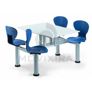 Mesa com Cadeiras Incorporadas