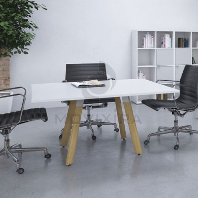  Mesa Reunião Quadrada Endow Wood